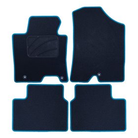 ALFOMBRA A MEDIDA HYUNDAI I30 (2007-2012) 5PZ RIBETE AZUL