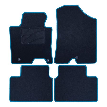 ALFOMBRA A MEDIDA HYUNDAI I30 (2007-2012) 5PZ RIBETE AZUL