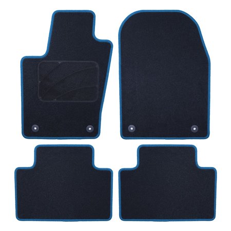 ALFOMBRA A MEDIDA JEEP GRAND CHEROKEE WK2 (2011 -PRESENTE) 5PZ RIBETE AZUL