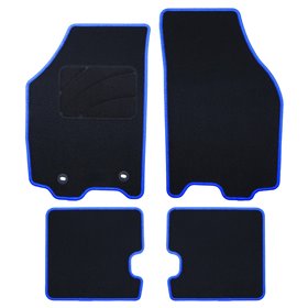 ALFOMBRA A MEDIDA LANCIA YPSILON (2006-2011) 5PZ RIBETE AZUL