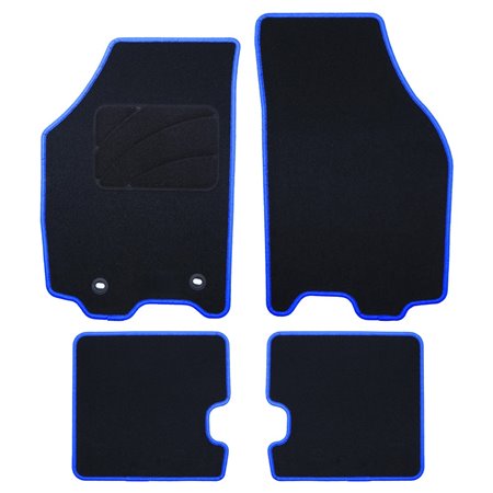 ALFOMBRA A MEDIDA LANCIA YPSILON (2006-2011) 5PZ RIBETE AZUL