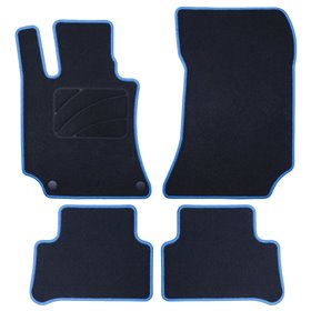 ALFOMBRA A MEDIDA MERCEDES X218 CLS SHOOTING BRAKE (2012-2019) 5PZ RIBETE AZUL