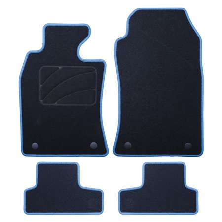 ALFOMBRA A MEDIDA MINI R52 CABRIO (2004-2009) 5PZ RIBETE AZUL