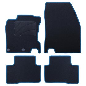 ALFOMBRA A MEDIDA NISSAN QASHQAI (2013-2017) 5PZ RIBETE AZUL