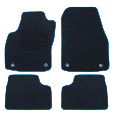 ALFOMBRA A MEDIDA OPEL ASTRA J FAMILIAR, 3 Y 5 PUERTAS (2009-2015) 5PZ RIBETE AZUL