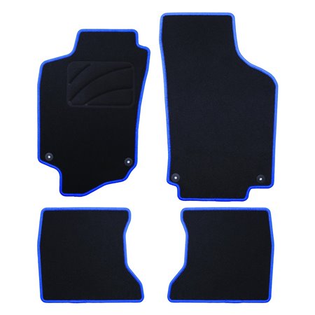 ALFOMBRA A MEDIDA OPEL COMBO C (2001-2012) 5PZ RIBETE AZUL