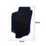 ALFOMBRA A MEDIDA OPEL COMBO C (2001-2012) 5PZ RIBETE AZUL