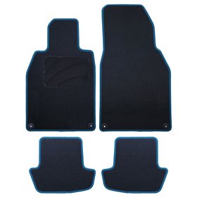 ALFOMBRA A MEDIDA PORSCHE 911 992 (2019 - ) 5 PZ RIBETE AZUL