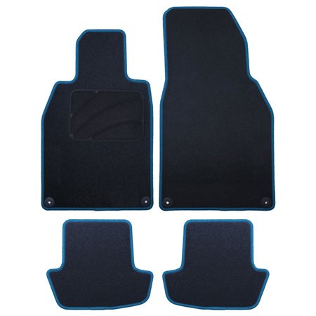 ALFOMBRA A MEDIDA PORSCHE 911 992 (2019 - ) 5 PZ RIBETE AZUL