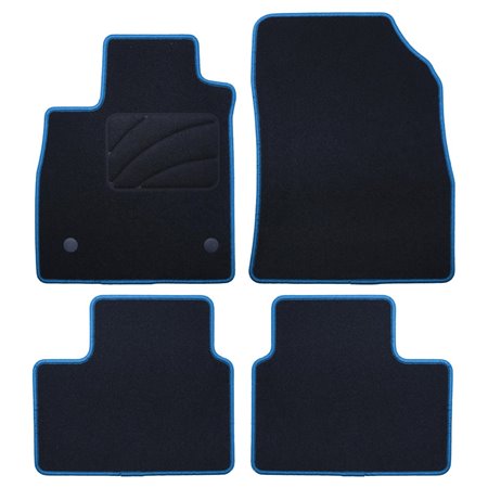 ALFOMBRA A MEDIDA RENAULT TALISMAN (2015-PRESENTE) 5PZ RIBETE AZUL