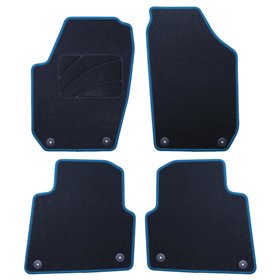 ALFOMBRA A MEDIDA SKODA ROOMSTER (2006-2015) 5 RIBETE AZUL