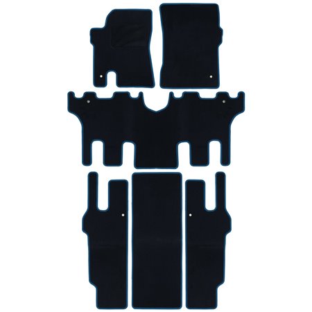 ALFOMBRA A MEDIDA SSANGYONG RODIUS (2004-2013) PRECIO XXL XXL RIBETE AZUL