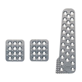 JUEGO DE 3 PEDALES OMP EN ALUMINIO PEDAL ACELERADOR LARGO