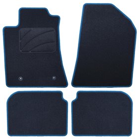 ALFOMBRA A MEDIDA TOYOTA AVENSIS (2003-2009) 5PZ RIBETE AZUL