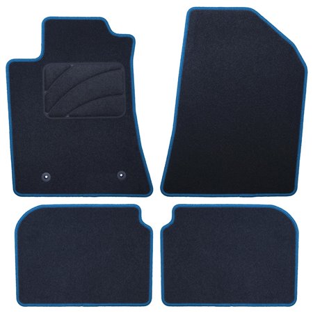 ALFOMBRA A MEDIDA TOYOTA AVENSIS (2003-2009) 5PZ RIBETE AZUL