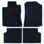 ALFOMBRA A MEDIDA TOYOTA COROLLA (2002-2007) 5PZ RIBETE AZUL