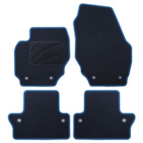 ALFOMBRA A MEDIDA VOLVO S60 (2010-2019) 5PZ RIBETE AZUL