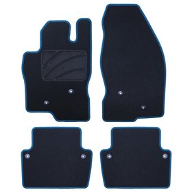 ALFOMBRA A MEDIDA VOLVO S80 (1998-2006) 5PZ RIBETE AZUL
