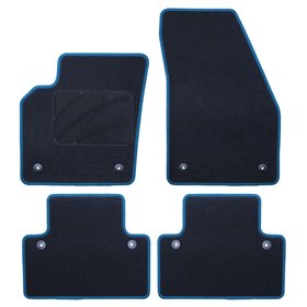 ALFOMBRA A MEDIDA VOLVO V50 (2004-2012) 5PZ RIBETE AZUL