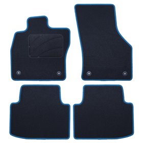 ALFOMBRA A MEDIDA VOLKSWAGEN ARTEON (2018-PRESENTE) 5PZ RIBETE AZUL