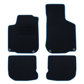 ALFOMBRA A MEDIDA VOLKSWAGEN GOLF I (1974-1983) 5PZ RIBETE AZUL