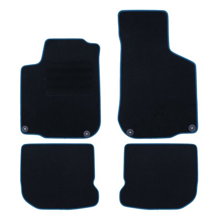 ALFOMBRA A MEDIDA VOLKSWAGEN GOLF I (1974-1983) 5PZ RIBETE AZUL