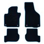 ALFOMBRA A MEDIDA VOLKSWAGEN GOLF VI (2008-2012) 5PZ RIBETE AZUL