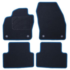ALFOMBRA A MEDIDA VOLKSWAGEN T-CROSS (2019-PRESENTE) 5PZ RIBETE AZUL