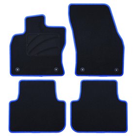 ALFOMBRA A MEDIDA VOLKSWAGEN TIGUAN AUTOMATICO (2016-PRESENTE) 5PZ RIBETE AZUL