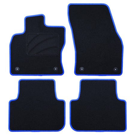 ALFOMBRA A MEDIDA VOLKSWAGEN TIGUAN AUTOMATICO (2016-PRESENTE) 5PZ RIBETE AZUL