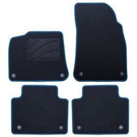 ALFOMBRA A MEDIDA VOLKSWAGEN TOUAREG (2018-PRESENTE) 5PZ RIBETE AZUL