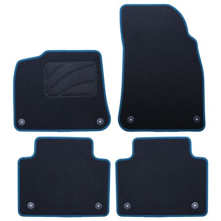 ALFOMBRA A MEDIDA VOLKSWAGEN TOUAREG (2018-PRESENTE) 5PZ RIBETE AZUL