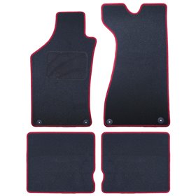 ALFOMBRA A MEDIDA AUDI 80 SEDAN (1986-1996) 5PZ RIBETE ROJO