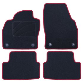ALFOMBRA A MEDIDA AUDI A1 (2018-PRESENTE) 5PZ RIBETE ROJO