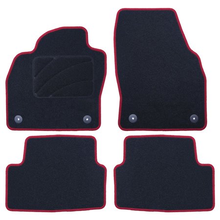 ALFOMBRA A MEDIDA AUDI A1 (2018-PRESENTE) 5PZ RIBETE ROJO