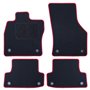ALFOMBRA A MEDIDA AUDI A3 8V - 3 PUERTAS (2013-PRESENTE) 5PZ RIBETE ROJO