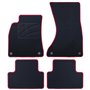 ALFOMBRA A MEDIDA AUDI A4 B8 (2008-2015) 5PZ RIBETE ROJO