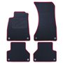 ALFOMBRA A MEDIDA AUDI A4 B9 (2015-PRESENTE) 5PZ RIBETE ROJO