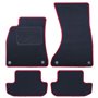 ALFOMBRA A MEDIDA AUDI A5 -COUPE (2007-2016) 5PZ RIBETE ROJO