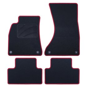 ALFOMBRA A MEDIDA AUDI A5 - SPORTBACK (2009-2017) 5PZ RIBETE ROJO