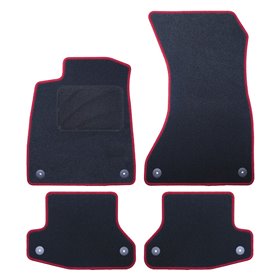 ALFOMBRA A MEDIDA AUDI A5 F53 - COUPE (2015-PRESENTE) 5PZ RIBETE ROJO