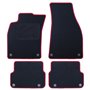 ALFOMBRA A MEDIDA AUDI A6 C6 (2008-2011) 5PZ RIBETE ROJO