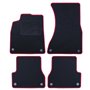 ALFOMBRA A MEDIDA AUDI A7 C7 (2010-2018) 5PZ RIBETE ROJO