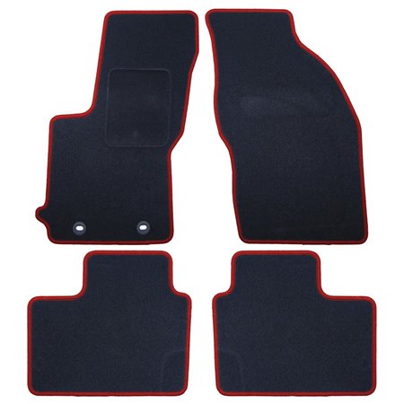 ALFOMBRA A MEDIDA ALFA ROMEO 156 (1997-2005) 5PZ RIBETE ROJO
