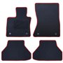 ALFOMBRA A MEDIDA BMW E71 X6 (2008-2014) 5PZ RIBETE ROJO