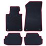 ALFOMBRA A MEDIDA BMW E82 SERIE 1 COUPE (2007-2013) 5PZ RIBETE ROJO