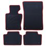 ALFOMBRA A MEDIDA BMW E83 X3 (2004-2010) 5PZ RIBETE ROJO