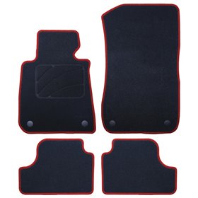 ALFOMBRA A MEDIDA BMW E93 SERIE 3 CABRIO (2007-2013) 5PZ RIBETE ROJO