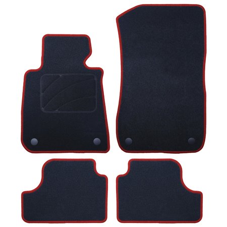 ALFOMBRA A MEDIDA BMW E93 SERIE 3 CABRIO (2007-2013) 5PZ RIBETE ROJO