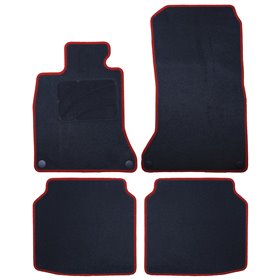 ALFOMBRA A MEDIDA BMW F02 SERIE 7 LARGO (2008-2015) 5PZ RIBETE ROJO